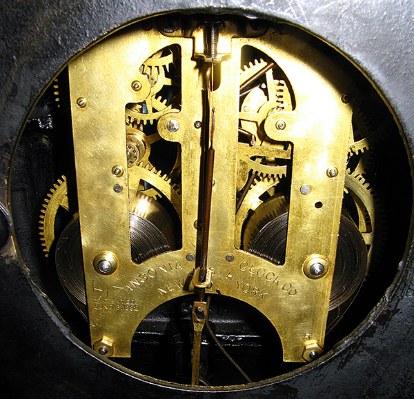 Clock Body Back Movement Closeup 2 Restored